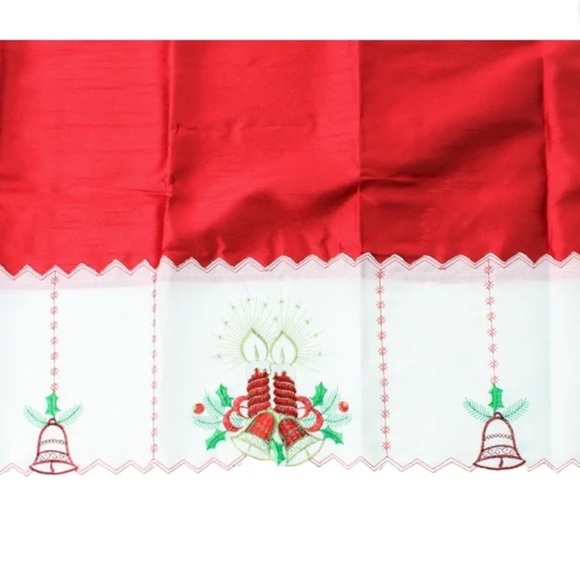 Royal Bell 3PC Christmas Kitchen Curtain Set - Picture 3 of 4